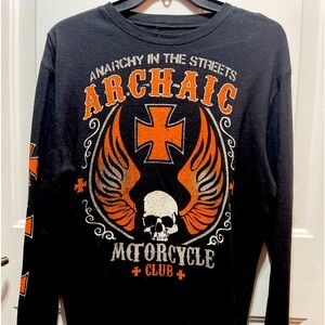 Affliction Archaic men’s long sleeve waffle shirt. Size XL new without tags